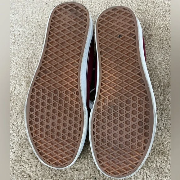 Vans Old Skool Burgundy White Stripe Canvas Shoes - Picture 7 of 7